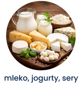 mleko, jogurty, sery